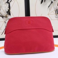 Hermes Medium Bolide Travel Case In Red Cotton Hermes Medium Bolide Travel Case In Red Cotton