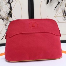 Hermes Medium Bolide Travel Case In Red Cotton Hermes Medium Bolide Travel Case In Red Cotton
