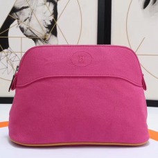 Hermes Medium Bolide Travel Case In Rose Red Cotton Hermes Medium Bolide Travel Case In Rose Red Cotton