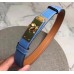 Hermes Kelly 18 Belt In Blue Epsom Leather Hermes Kelly 18 Belt In Blue Epsom Leather