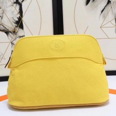 Hermes Medium Bolide Travel Case In Yellow Cotton Hermes Medium Bolide Travel Case In Yellow Cotton