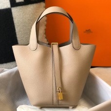 Hermes Picotin Lock 18 Bag In Trench Clemence Leather Hermes Picotin Lock 18 Bag In Trench Clemence Leather