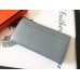 Hermes Constance Long Wallet In Blue Lin Epsom Leather Hermes Constance Long Wallet In Blue Lin Epsom Leather