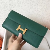 Hermes Constance Long Wallet In Malachite Epsom Leather Hermes Constance Long Wallet In Malachite Epsom Leather