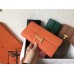 Hermes Constance Long Wallet In Orange Epsom Leather Hermes Constance Long Wallet In Orange Epsom Leather