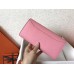 Hermes Constance Long Wallet In Pink Epsom Leather Hermes Constance Long Wallet In Pink Epsom Leather