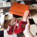 Hermes Oasis Sandals In Red Shiny Niloticus Crocodile Hermes Oasis Sandals In Red Shiny Niloticus Crocodile