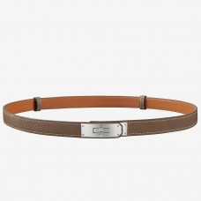 Hermes Kelly 18 Belt In Taupe Epsom Leather Hermes Kelly 18 Belt In Taupe Epsom Leather