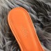 Hermes Oasis Sandals In Orange Epsom Leather