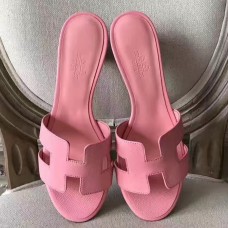 Hermes Oasis Sandals In Pink Epsom Leather Hermes Oasis Sandals In Pink Epsom Leather