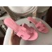 Hermes Oasis Sandals In Pink Epsom Leather