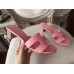 Hermes Oasis Sandals In Pink Epsom Leather