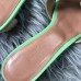 Hermes Oasis Sandals In Vert Criquet Epsom Leather