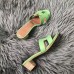 Hermes Oasis Sandals In Vert Criquet Epsom Leather