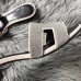 Hermes Oasis Sandals In White Suede with Rhinestone