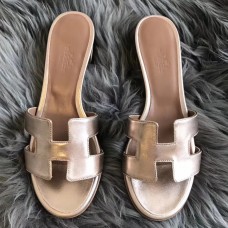 Hermes Oasis Sandals In Champagne Swift Leather Hermes Oasis Sandals In Champagne Swift Leather