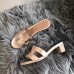 Hermes Oasis Sandals In Champagne Swift Leather