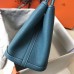 Hermes Garden Party 30 Bag In Blue Jean Taurillon Leather Hermes Garden Party 30 Bag In Blue Jean Taurillon Leather
