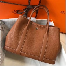 Hermes Garden Party 30 Bag In Gold Taurillon Leather Hermes Garden Party 30 Bag In Gold Taurillon Leather