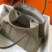 Hermes Garden Party 30 Bag In Grey Taurillon Leather Hermes Garden Party 30 Bag In Grey Taurillon Leather