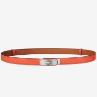 Hermes Kelly 18 Belt In Orange Epsom Leather Hermes Kelly 18 Belt In Orange Epsom Leather