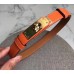 Hermes Kelly 18 Belt In Orange Epsom Leather Hermes Kelly 18 Belt In Orange Epsom Leather