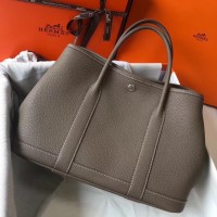 Hermes Garden Party 30 Bag In Taupe Taurillon Leather Hermes Garden Party 30 Bag In Taupe Taurillon Leather