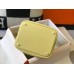 Hermes Picotin Lock 22 Bag In Jaune Poussin Clemence Leather Hermes Picotin Lock 22 Bag In Jaune Poussin Clemence Leather