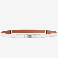 Hermes Kelly 18 Belt In White Epsom Leather Hermes Kelly 18 Belt In White Epsom Leather