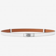 Hermes Kelly 18 Belt In White Epsom Leather Hermes Kelly 18 Belt In White Epsom Leather