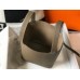 Hermes Picotin Lock 22 Bag In Taupe Clemence Leather Hermes Picotin Lock 22 Bag In Taupe Clemence Leather