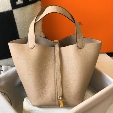 Hermes Picotin Lock 22 Bag In Trench Clemence Leather Hermes Picotin Lock 22 Bag In Trench Clemence Leather