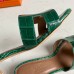 Hermes Oasis Sandals In Green Shiny Niloticus Crocodile Hermes Oasis Sandals In Green Shiny Niloticus Crocodile
