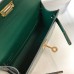 Hermes Kelly Mini II Bag In Green Embossed Crocodile Leather Hermes Kelly Mini II Bag In Green Embossed Crocodile Leather