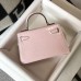Hermes Kelly Mini II Bag In Rose Dragee Embossed Crocodile Leather Hermes Kelly Mini II Bag In Rose Dragee Embossed Crocodile Leather