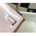 Hermes Kelly Mini II Bag In Rose Dragee Embossed Crocodile Leather Hermes Kelly Mini II Bag In Rose Dragee Embossed Crocodile Leather