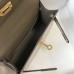 Hermes Kelly Mini II Bag In Taupe Embossed Crocodile Leather Hermes Kelly Mini II Bag In Taupe Embossed Crocodile Leather