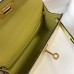 Hermes Kelly Mini II Bag In Jaune Poussin Embossed Crocodile Leather Hermes Kelly Mini II Bag In Jaune Poussin Embossed Crocodile Leather