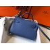 Hermes Kelly Mini II Bag In Blue Agate Epsom Leather GHW Hermes Kelly Mini II Bag In Blue Agate Epsom Leather GHW