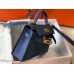 Hermes Kelly Mini II Bag In Blue Agate Epsom Leather GHW Hermes Kelly Mini II Bag In Blue Agate Epsom Leather GHW
