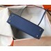 Hermes Kelly Mini II Bag In Blue Agate Epsom Leather GHW Hermes Kelly Mini II Bag In Blue Agate Epsom Leather GHW