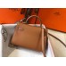 Hermes Kelly Mini II Bag In Gold Epsom Leather GHW Hermes Kelly Mini II Bag In Gold Epsom Leather GHW