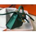 Hermes Kelly Mini II Bag In Vert Vertigo Epsom Leather GHW Hermes Kelly Mini II Bag In Vert Vertigo Epsom Leather GHW