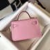 Hermes Kelly Mini II Bag In Mauve Sylvestre Epsom Leather GHW Hermes Kelly Mini II Bag In Mauve Sylvestre Epsom Leather GHW