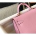Hermes Kelly Mini II Bag In Mauve Sylvestre Epsom Leather GHW Hermes Kelly Mini II Bag In Mauve Sylvestre Epsom Leather GHW