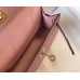 Hermes Kelly Mini II Bag In Mauve Sylvestre Epsom Leather GHW Hermes Kelly Mini II Bag In Mauve Sylvestre Epsom Leather GHW