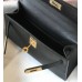 Hermes Kelly Mini II Bag In Black Epsom Leather GHW Hermes Kelly Mini II Bag In Black Epsom Leather GHW