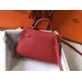 Hermes Kelly Mini II Bag In Rouge Vif Epsom Leather GHW Hermes Kelly Mini II Bag In Rouge Vif Epsom Leather GHW