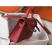 Hermes Kelly Mini II Bag In Rouge Vif Epsom Leather GHW Hermes Kelly Mini II Bag In Rouge Vif Epsom Leather GHW