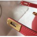 Hermes Kelly Mini II Bag In Rouge Vif Epsom Leather GHW Hermes Kelly Mini II Bag In Rouge Vif Epsom Leather GHW